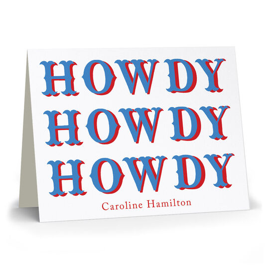 Howdy Folded Note Cards